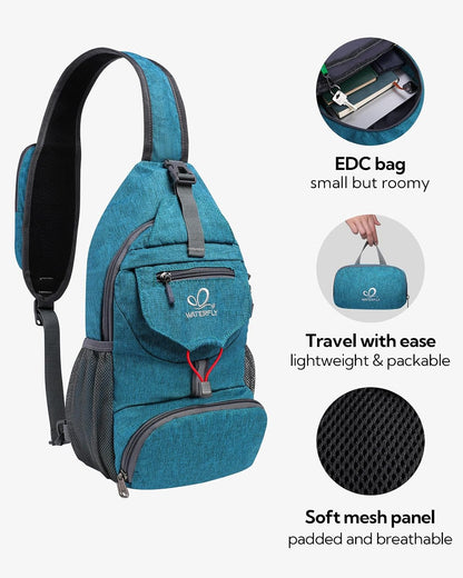 Packable Sling Backpack Lightweight Crossbody Bag Travel Daypack