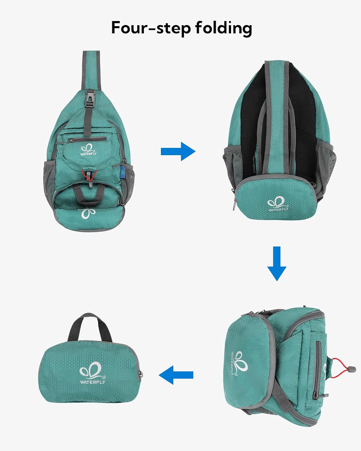 Packable Sling Backpack Lightweight Crossbody Bag Travel Daypack