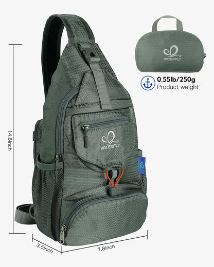 Packable Sling Backpack Lightweight Crossbody Bag Travel Daypack