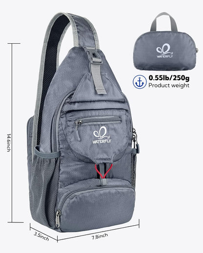 Packable Sling Backpack Lightweight Crossbody Bag Travel Daypack