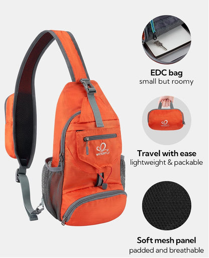 Packable Sling Backpack Lightweight Crossbody Bag Travel Daypack