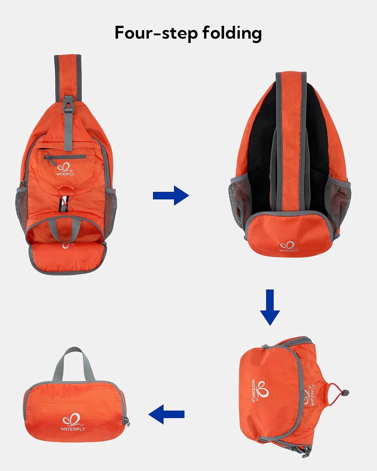 Packable Sling Backpack Lightweight Crossbody Bag Travel Daypack