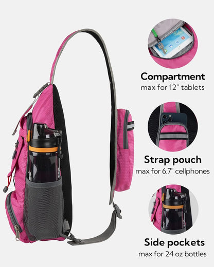 Packable Sling Backpack Lightweight Crossbody Bag Travel Daypack