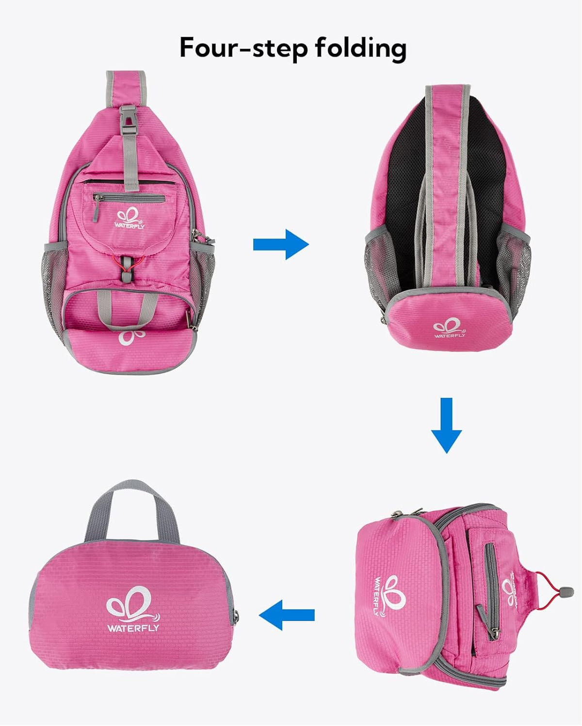 Packable Sling Backpack Lightweight Crossbody Bag Travel Daypack