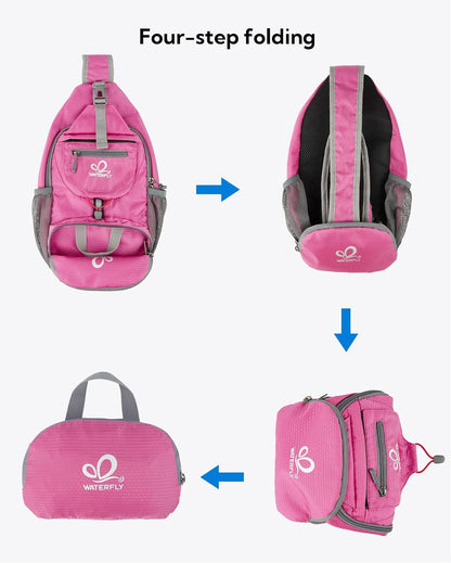 Packable Sling Backpack Lightweight Crossbody Bag Travel Daypack