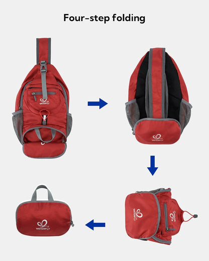 Packable Sling Backpack Lightweight Crossbody Bag Travel Daypack