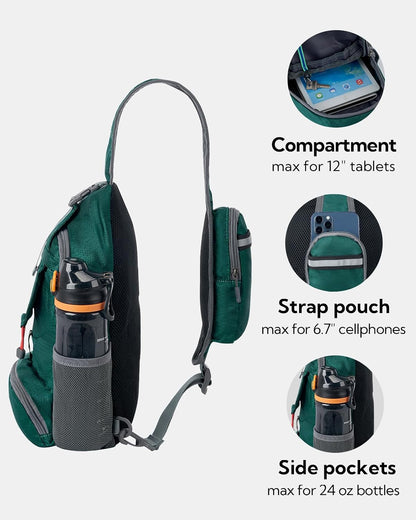 Packable Sling Backpack Lightweight Crossbody Bag Travel Daypack