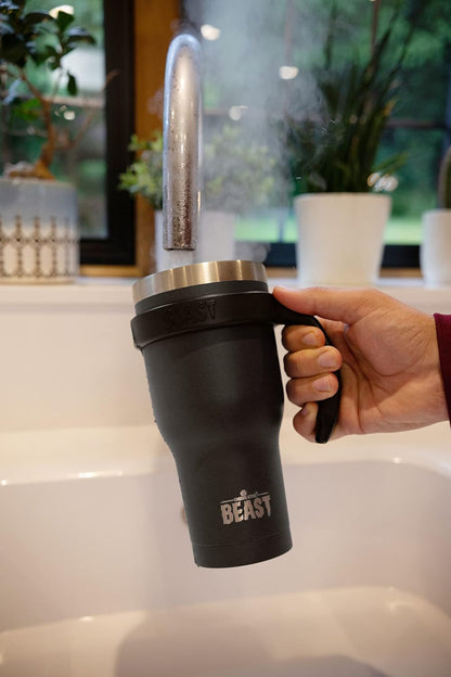 Beast 40 oz tumbler - Vacuum Insulated Tumbler with Straw - Leak Proof Stainless Steel Travel Mug - Double Wall Iced Coffee Cup - Reusable Water Bottle - Gifts for Mom, Women and Men (Rainbow)