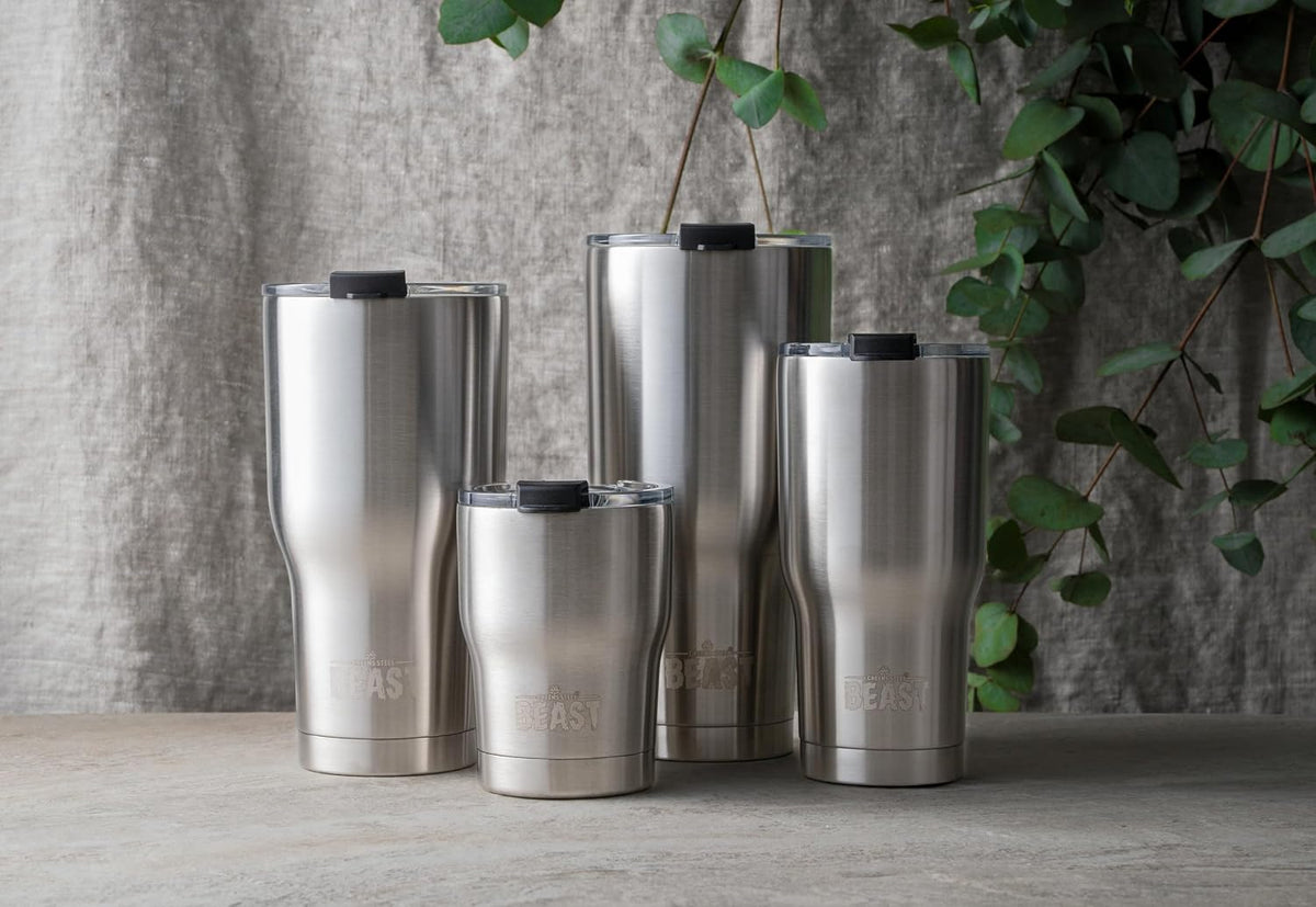 Beast 40 oz tumbler - Vacuum Insulated Tumbler with Straw - Leak Proof Stainless Steel Travel Mug - Double Wall Iced Coffee Cup - Reusable Water Bottle - Gifts for Mom, Women and Men (Rainbow)