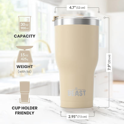 Beast 40 oz tumbler - Vacuum Insulated Tumbler with Straw - Leak Proof Stainless Steel Travel Mug - Double Wall Iced Coffee Cup - Reusable Water Bottle - Gifts for Mom, Women and Men (Rainbow)