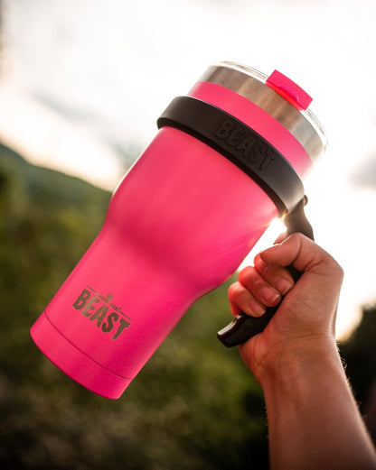 Beast 40 oz tumbler - Vacuum Insulated Tumbler with Straw - Leak Proof Stainless Steel Travel Mug - Double Wall Iced Coffee Cup - Reusable Water Bottle - Gifts for Mom, Women and Men (Rainbow)