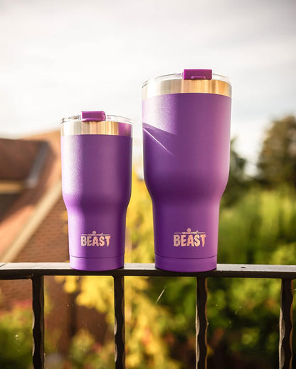 Beast 40 oz tumbler - Vacuum Insulated Tumbler with Straw - Leak Proof Stainless Steel Travel Mug - Double Wall Iced Coffee Cup - Reusable Water Bottle - Gifts for Mom, Women and Men (Rainbow)