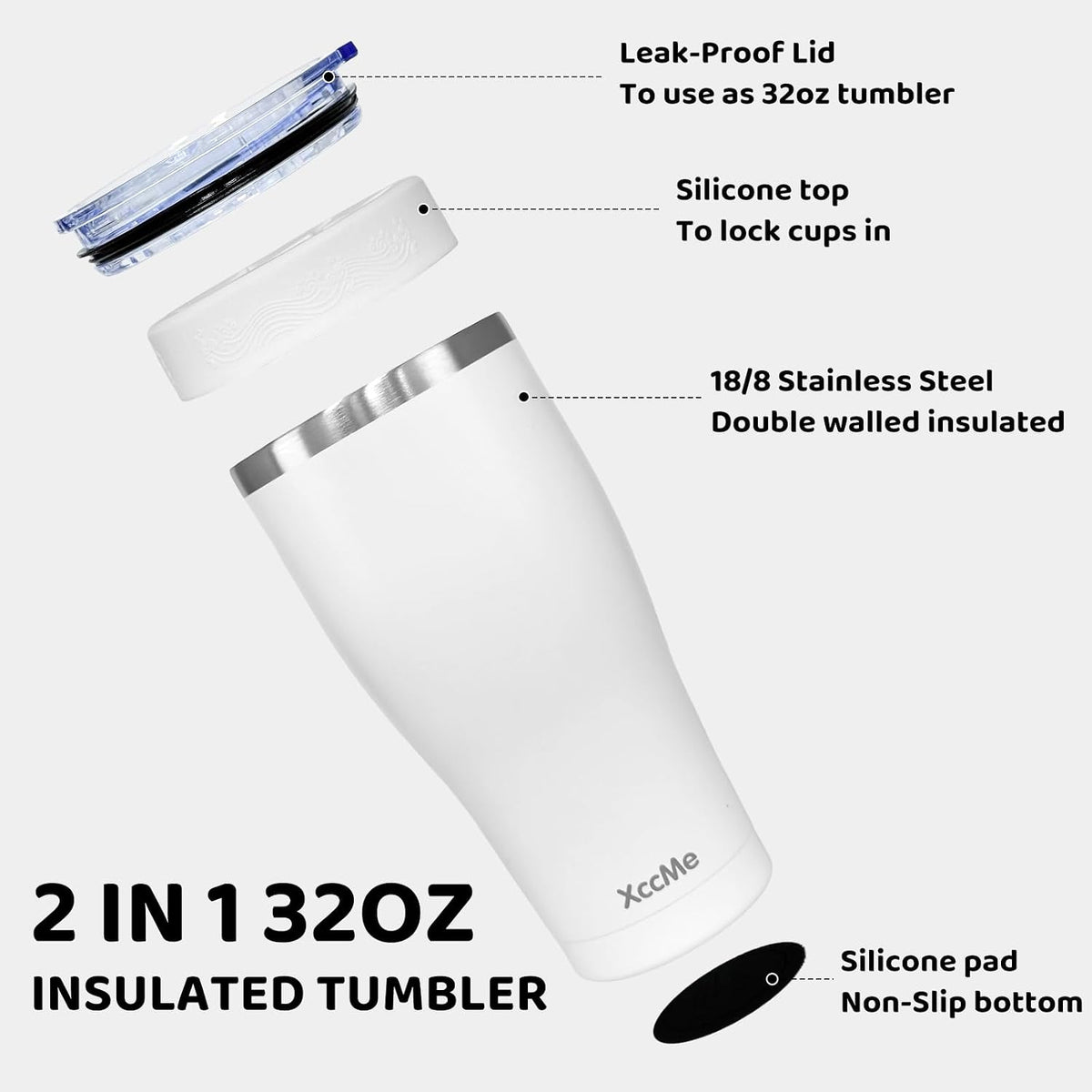 Universal Iced Coffee Sleeve,30oz Stainless Steel Tumbler
