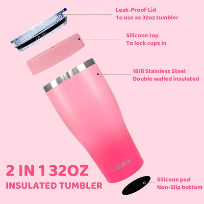 Universal Iced Coffee Sleeve,30oz Stainless Steel Tumbler