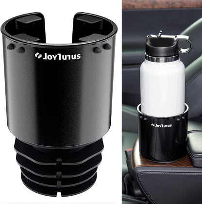 Large Stable Cup Holder Expander Compatible with YETI, Hydro Flask, Hold 18-40 oz Bottles and Mugs, Car Cup Holder Adapter with Adjustable Rubber Base