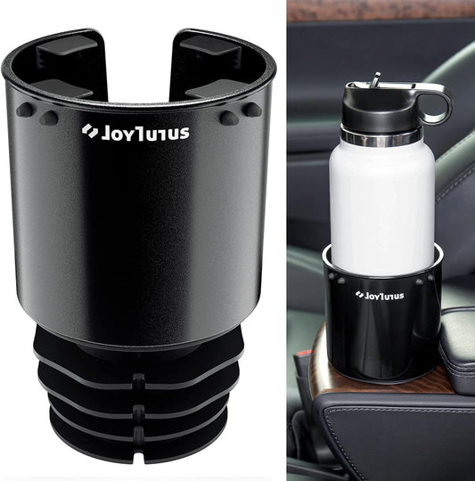 Large Stable Cup Holder Expander Compatible with YETI, Hydro Flask, Hold 18-40 oz Bottles and Mugs, Car Cup Holder Adapter with Adjustable Rubber Base