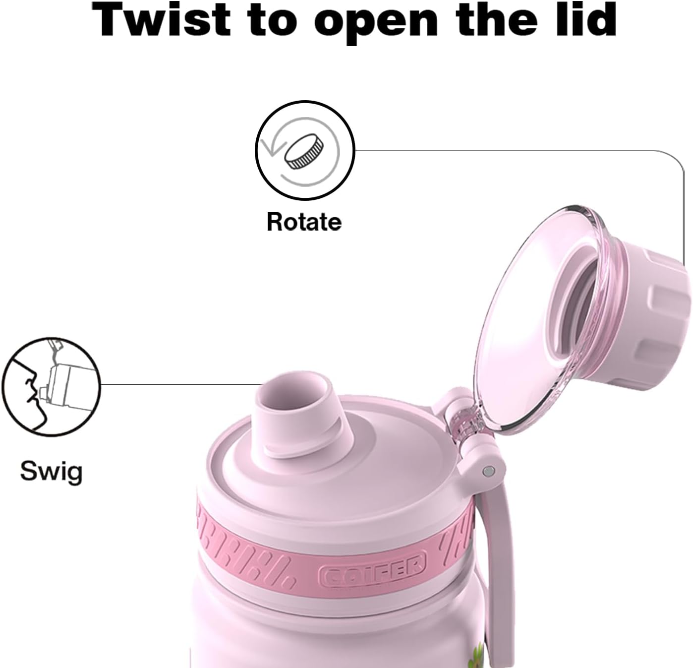 22 oz Insulated Water Bottle with Handle