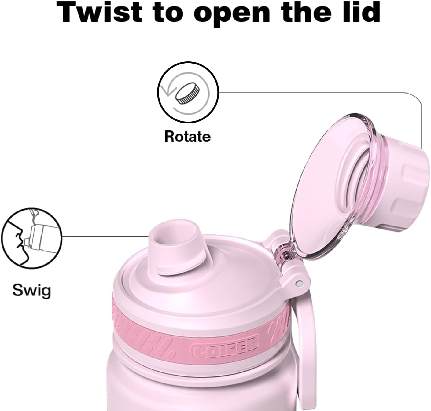 22 oz Insulated Water Bottle with Handle