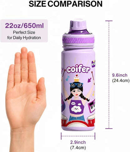 22 oz Insulated Water Bottle with Handle