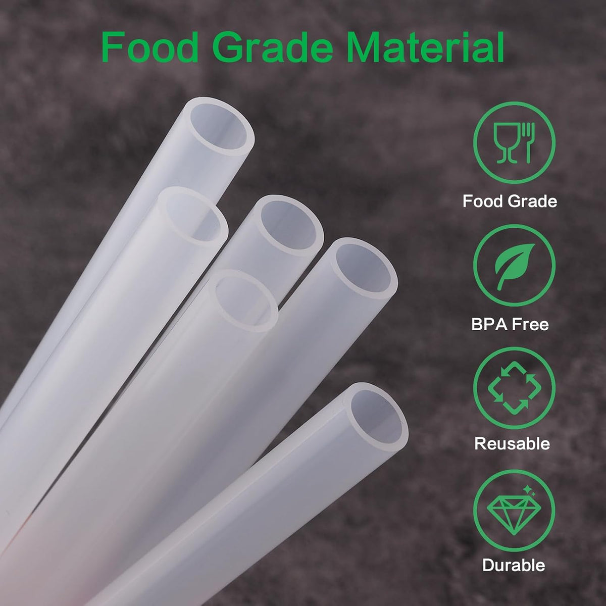 Replacement Straws Compatible with 40 oz Stanley Quencher ProTour Flip Straw Tumbler with Leakproof Lid, 8 Pack Reusable Drinking Straws with 2 Cleaning Brushes