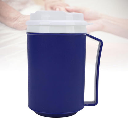 Insulated Mug, Vacuum Insulated Thermal Leak Proof Coffee Tumbler, Travel Mug with Easy Grip Handle and Adjustable Flow Lid for Home Office Travel Camping Picnic Hiking
