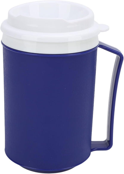 Insulated Mug, Vacuum Insulated Thermal Leak Proof Coffee Tumbler, Travel Mug with Easy Grip Handle and Adjustable Flow Lid for Home Office Travel Camping Picnic Hiking