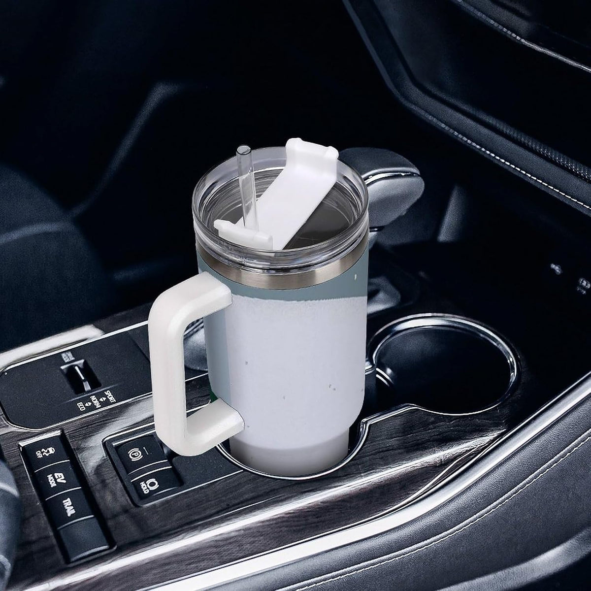 Space Constellation 304 Stainless Steel Double Wall Insulated Tumbler with Leakproof Slide Lid and Straw Large Capacity Travel Mug Black-Space Constellation