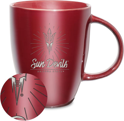 NCAA 18oz Laser Engraved Ceramic Lustre Mug - Coffee-Tea - Colors C