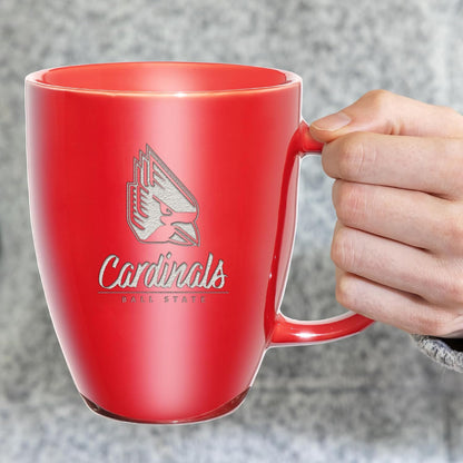 NCAA 18oz Laser Engraved Ceramic Lustre Mug - Coffee-Tea - Colors C