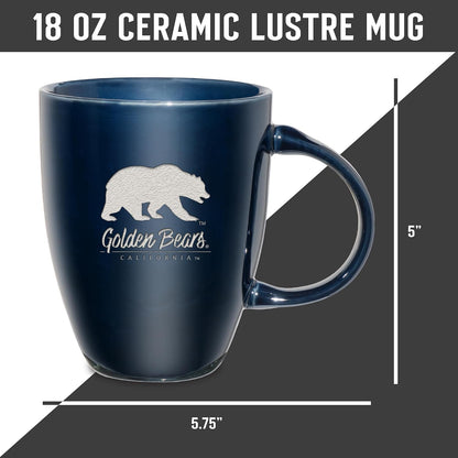NCAA 18oz Laser Engraved Ceramic Lustre Mug - Coffee-Tea - Colors C