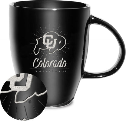 NCAA 18oz Laser Engraved Ceramic Lustre Mug - Coffee-Tea - Colors C