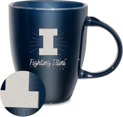 NCAA 18oz Laser Engraved Ceramic Lustre Mug - Coffee-Tea - Colors C