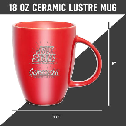 NCAA 18oz Laser Engraved Ceramic Lustre Mug - Coffee-Tea - Colors C