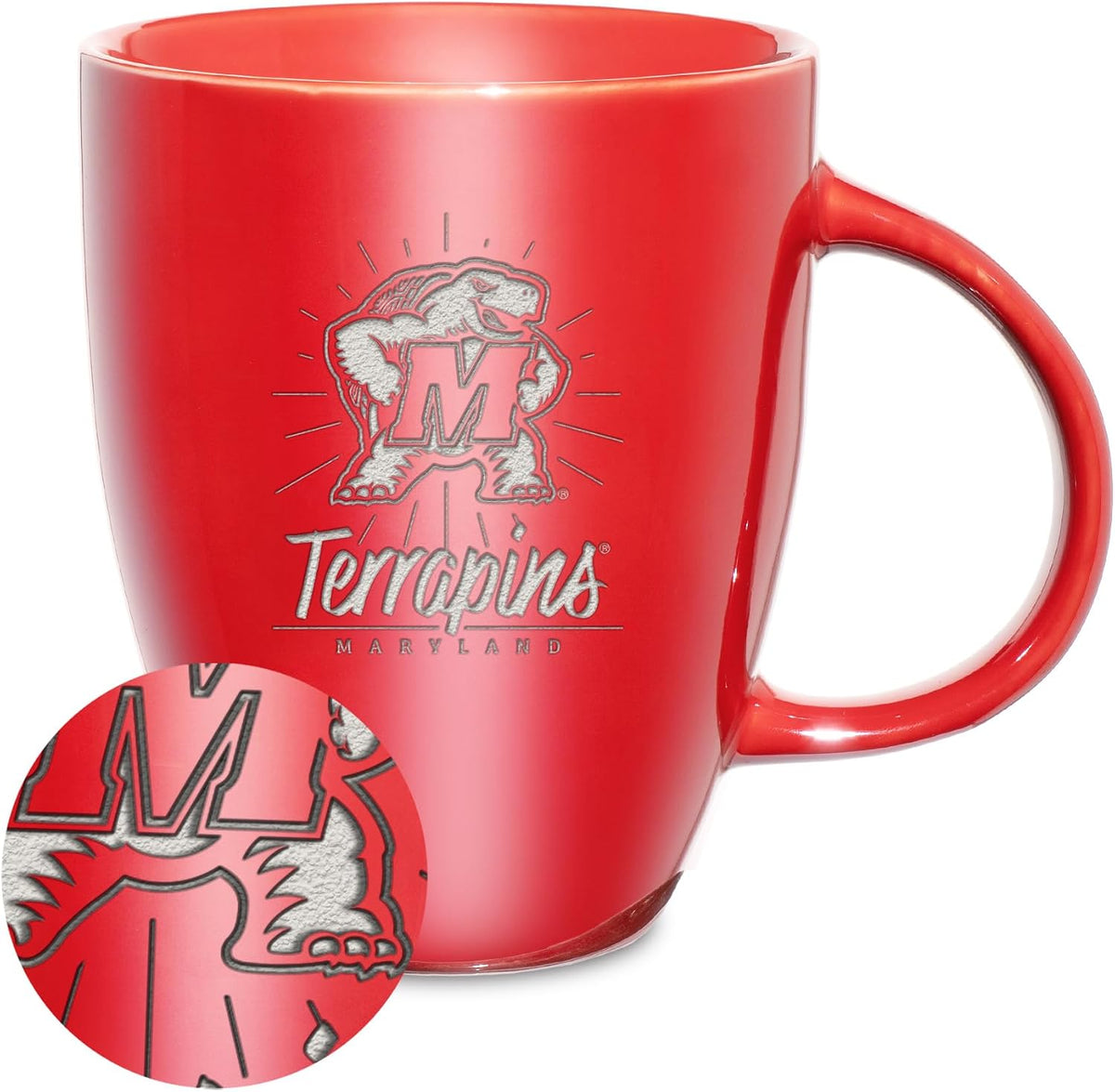 NCAA 18oz Laser Engraved Ceramic Lustre Mug - Coffee-Tea - Colors C
