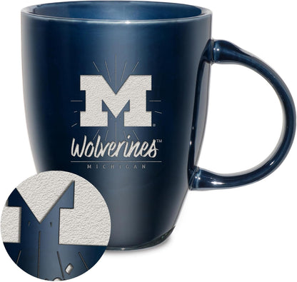 NCAA 18oz Laser Engraved Ceramic Lustre Mug - Coffee-Tea - Colors C