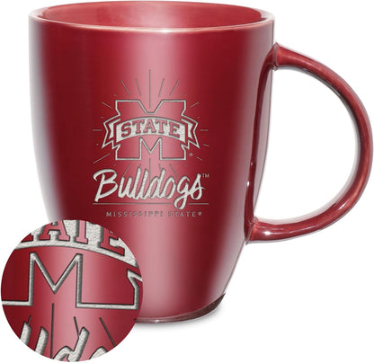 NCAA 18oz Laser Engraved Ceramic Lustre Mug - Coffee-Tea - Colors C