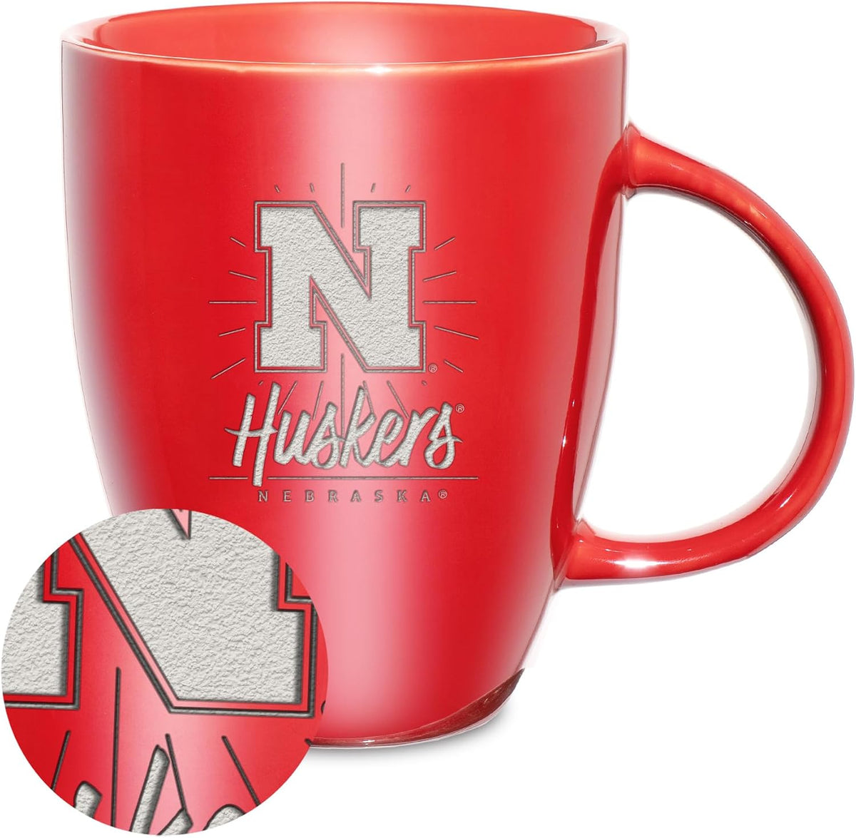 NCAA 18oz Laser Engraved Ceramic Lustre Mug - Coffee-Tea - Colors C