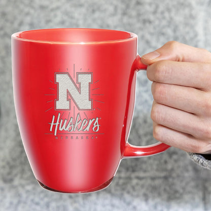 NCAA 18oz Laser Engraved Ceramic Lustre Mug - Coffee-Tea - Colors C