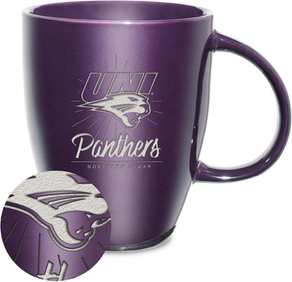 NCAA 18oz Laser Engraved Ceramic Lustre Mug - Coffee-Tea - Colors C
