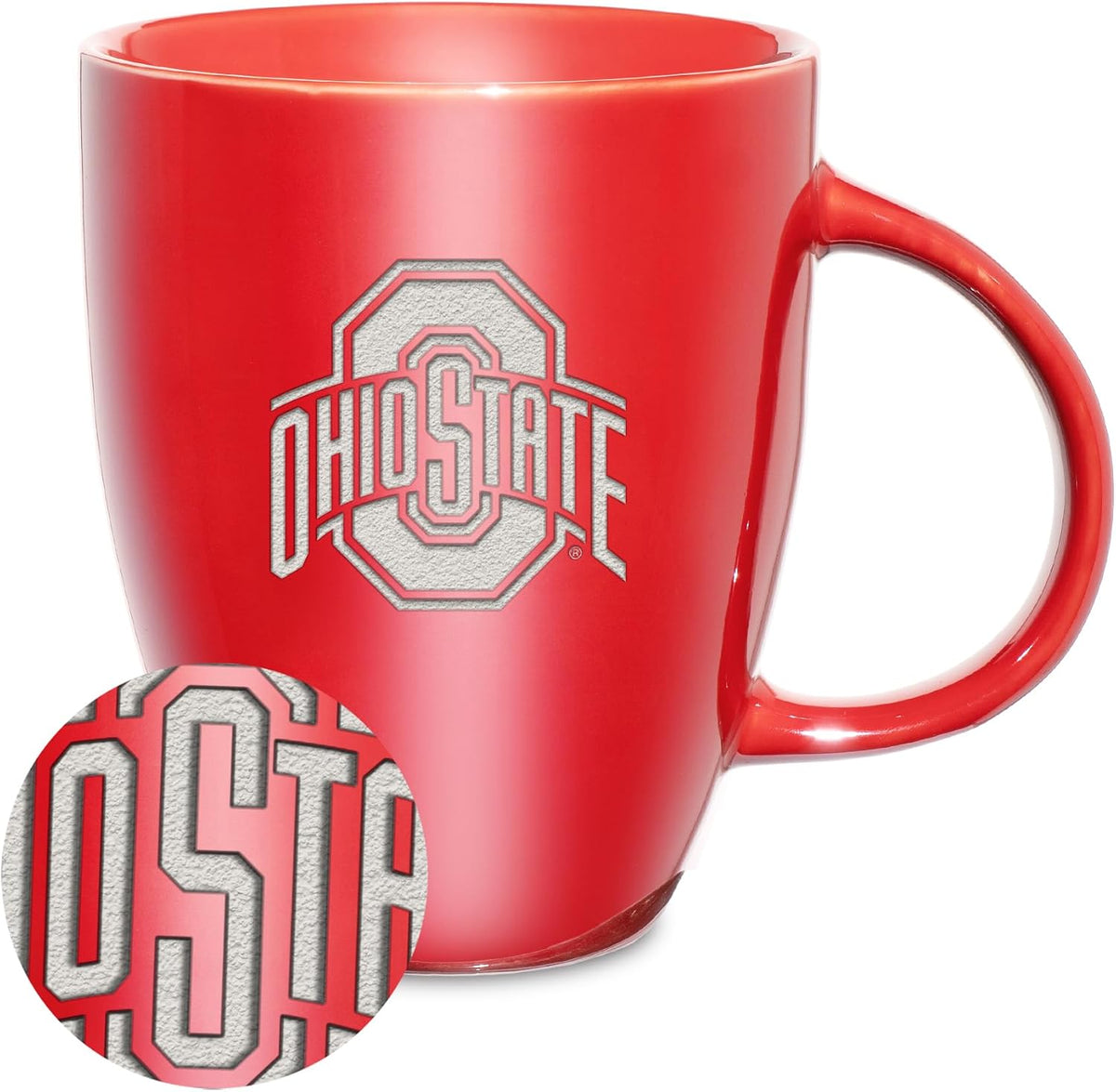 NCAA 18oz Laser Engraved Ceramic Lustre Mug - Coffee-Tea - Colors C