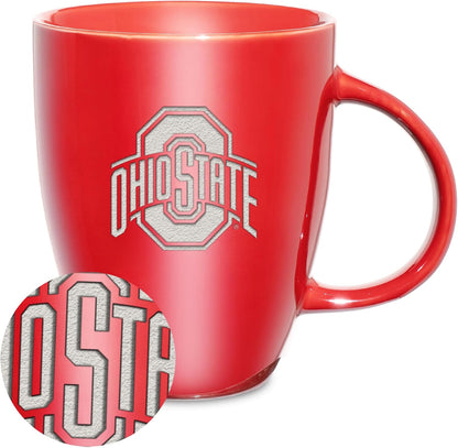 NCAA 18oz Laser Engraved Ceramic Lustre Mug - Coffee-Tea - Colors C
