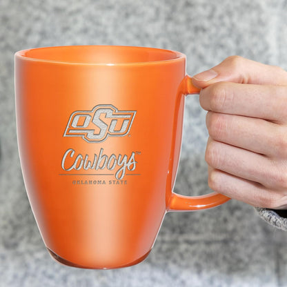 NCAA 18oz Laser Engraved Ceramic Lustre Mug - Coffee-Tea - Colors C