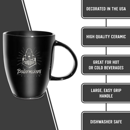 NCAA 18oz Laser Engraved Ceramic Lustre Mug - Coffee-Tea - Colors C