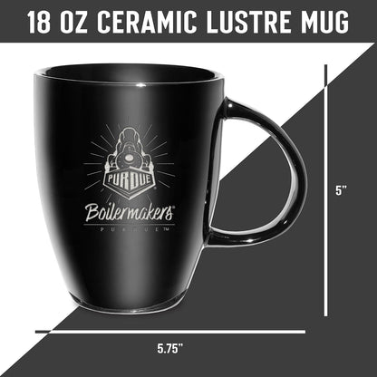 NCAA 18oz Laser Engraved Ceramic Lustre Mug - Coffee-Tea - Colors C