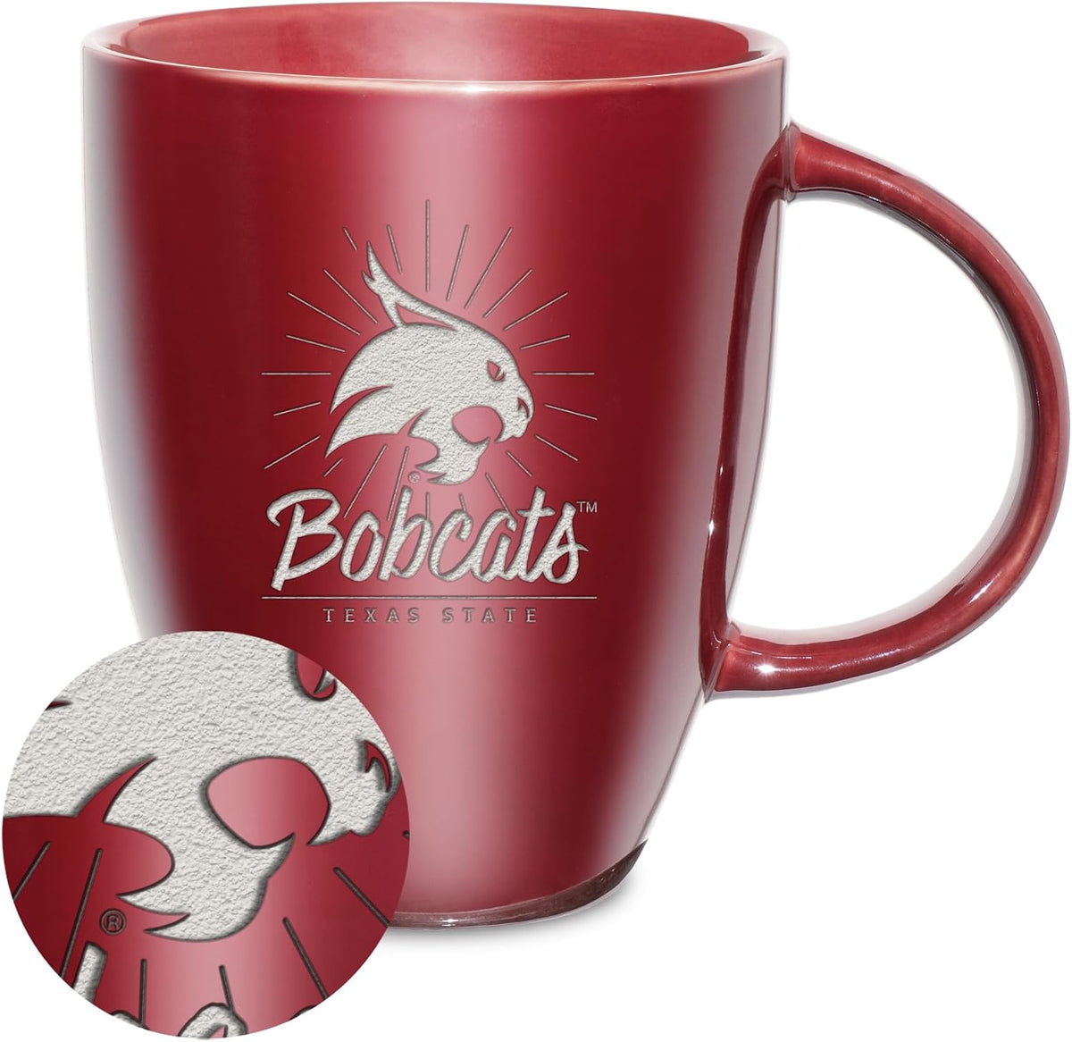NCAA 18oz Laser Engraved Ceramic Lustre Mug - Coffee-Tea - Colors C