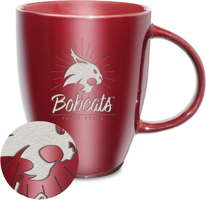 NCAA 18oz Laser Engraved Ceramic Lustre Mug - Coffee-Tea - Colors C