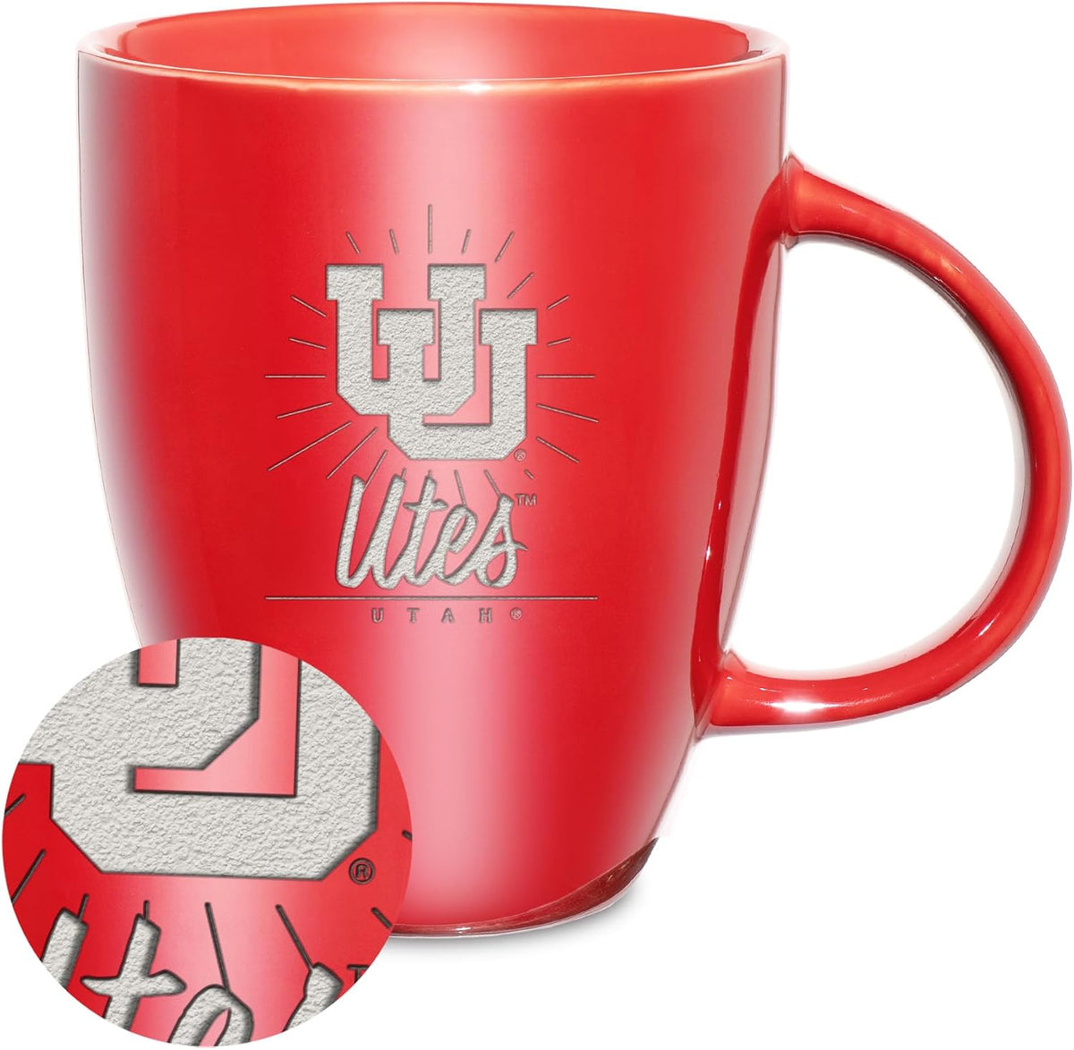 NCAA 18oz Laser Engraved Ceramic Lustre Mug - Coffee-Tea - Colors C