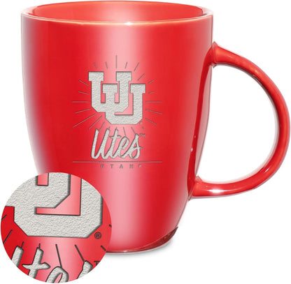 NCAA 18oz Laser Engraved Ceramic Lustre Mug - Coffee-Tea - Colors C