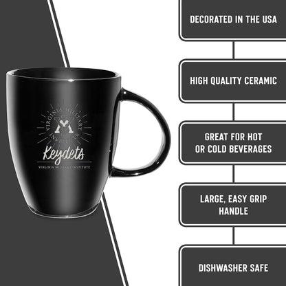 NCAA 18oz Laser Engraved Ceramic Lustre Mug - Coffee-Tea - Colors C