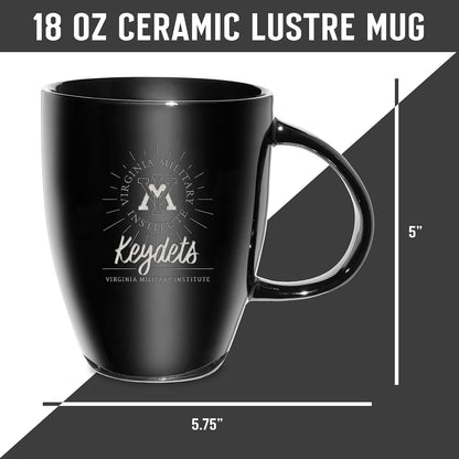 NCAA 18oz Laser Engraved Ceramic Lustre Mug - Coffee-Tea - Colors C